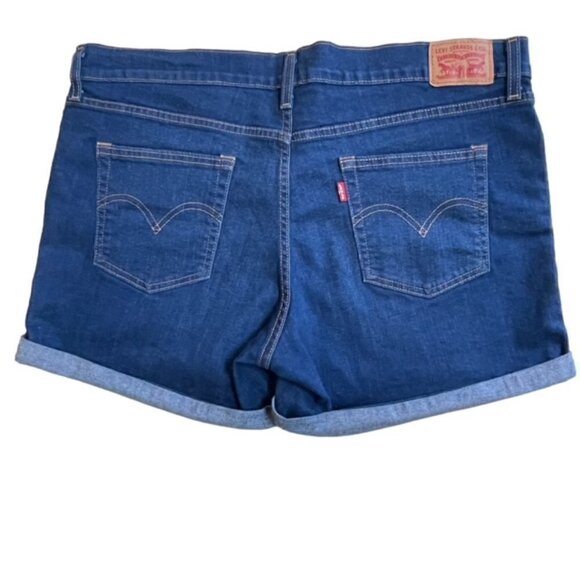 LEVI'S Mid-Rise Cuffed Hem Jean Shorts - Size 33 - Picture 2 of 6